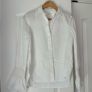 A.L.C Classic white button down with fun sleeve, size 2